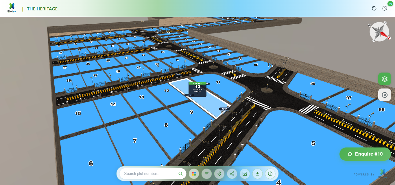 Interactive 3D plot layout visualization